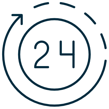 ícone disponibilidade 24 horas BRITech